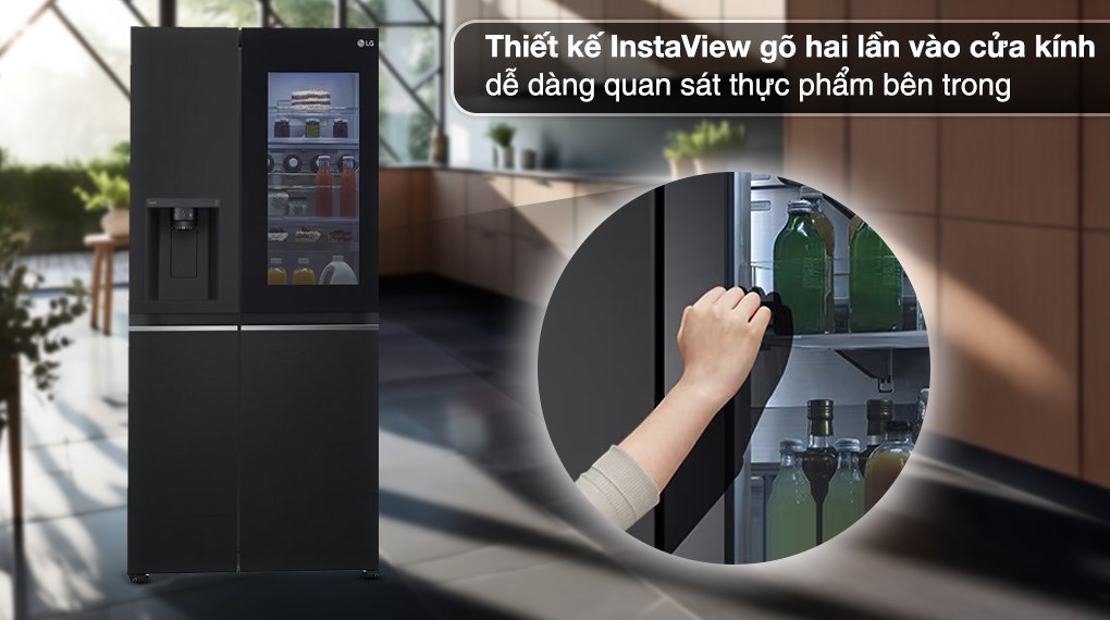 Tủ lạnh LG Inverter 635 lít Side By Side InstaView GR-G257BL