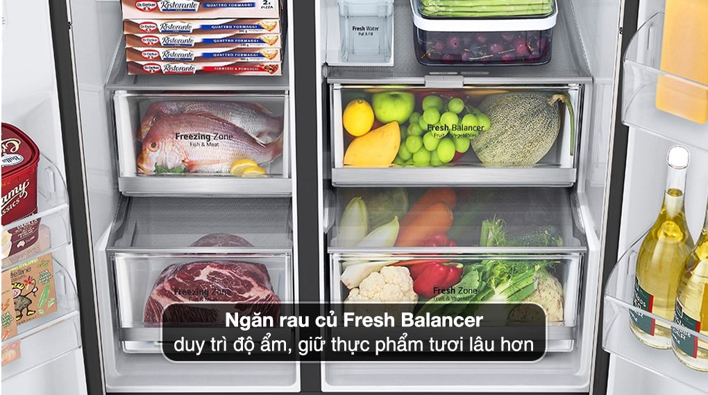 Tủ lạnh LG Inverter 635 lít Side By Side InstaView GR-G257BL