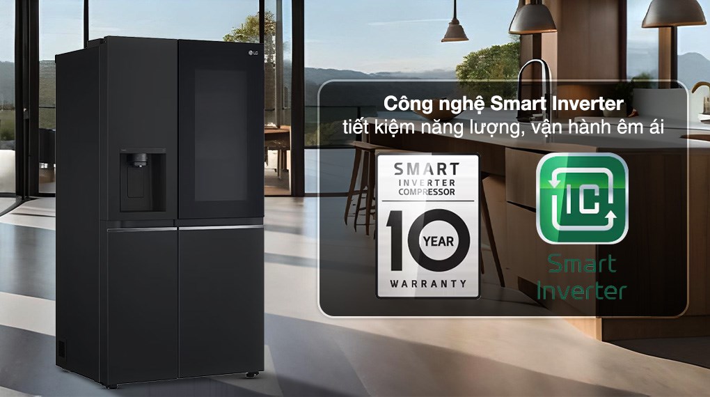 Tủ lạnh LG Inverter 635 lít Side By Side InstaView GR-G257BL