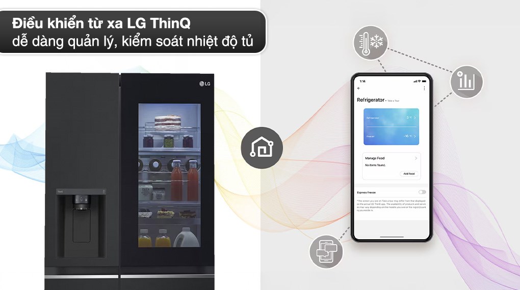 Tủ lạnh LG Inverter 635 lít Side By Side InstaView GR-G257BL