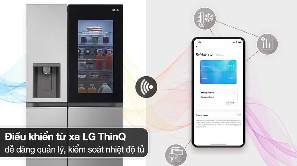 Tủ lạnh LG Inverter 635 lít Side By Side InstaView GR-G257SV