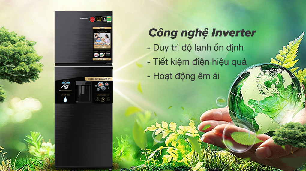 Tủ lạnh Panasonic Inverter 366 lít NR-TL381GVKV - Công nghệ tiết kiệm điện