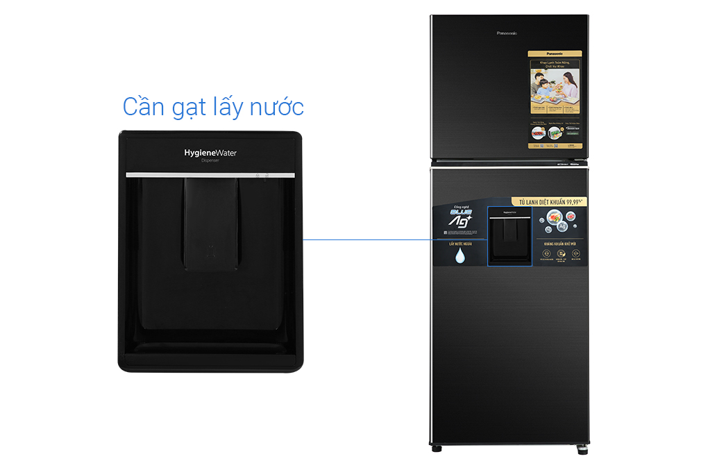 Tủ lạnh Panasonic Inverter 366 lít NR-TL381GVKV Màu Đen