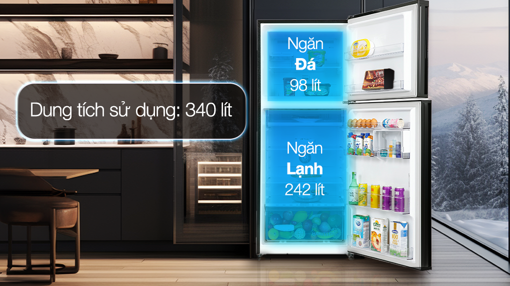 Tủ lạnh Beko Inverter 340 lít RDNT371E50VZHFSGB