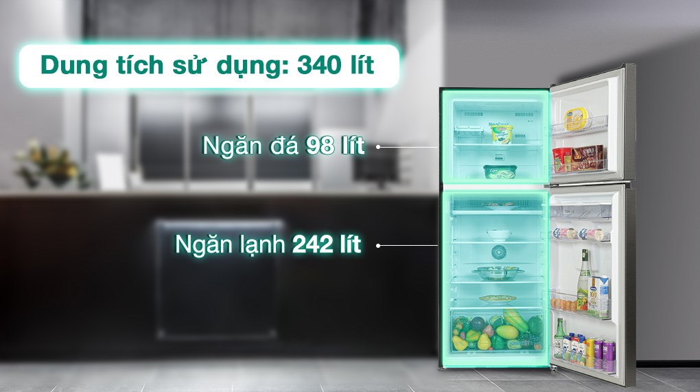 Tủ lạnh Beko Inverter 340 lít RDNT371I50VDHFSK