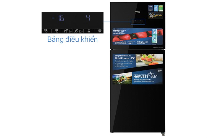 Tủ lạnh Beko Inverter 375 lít RDNT401E50VZHFSGB Màu Đen