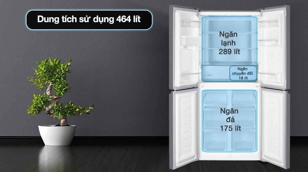 Tủ lạnh Hitachi Inverter 464 lít Multi Door HR4N7520DSWDXVN