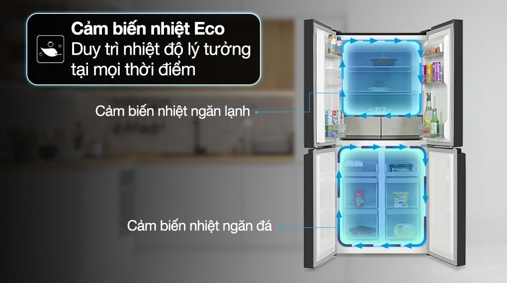 Tủ lạnh Hitachi Inverter 464 lít Multi Door HR4N7520DSWDXVN