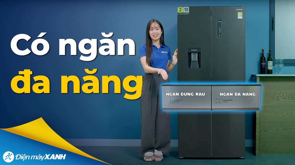 Tủ lạnh Hitachi Inverter 464 lít Multi Door HR4N7520DSWDXVN