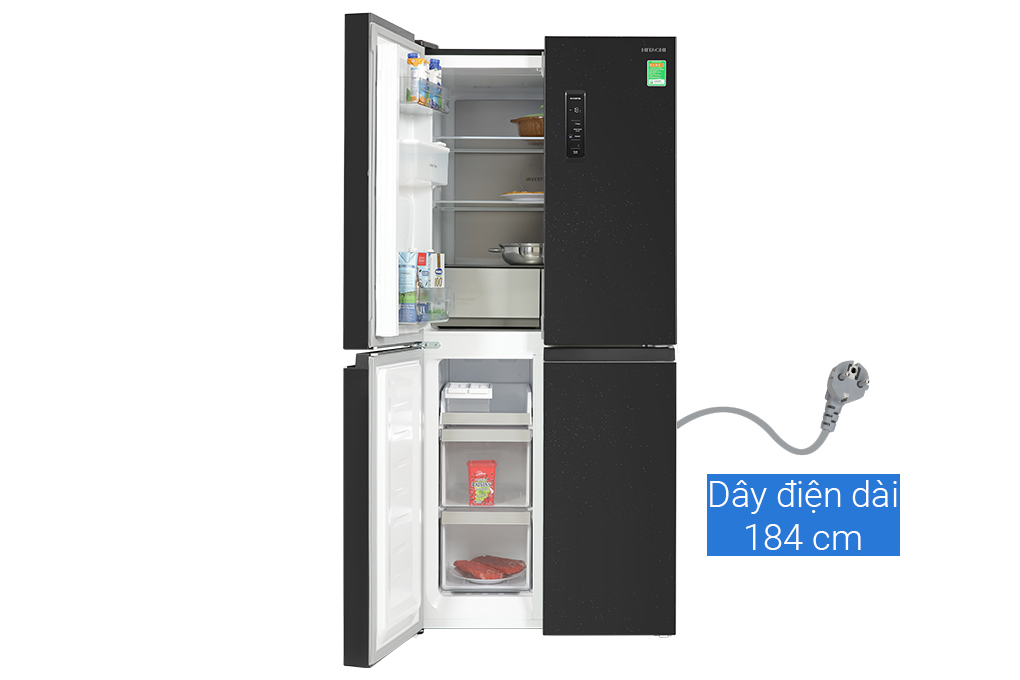Tủ lạnh Hitachi Inverter 464 lít Multi Door HR4N7520DSWDXVN Màu Đen