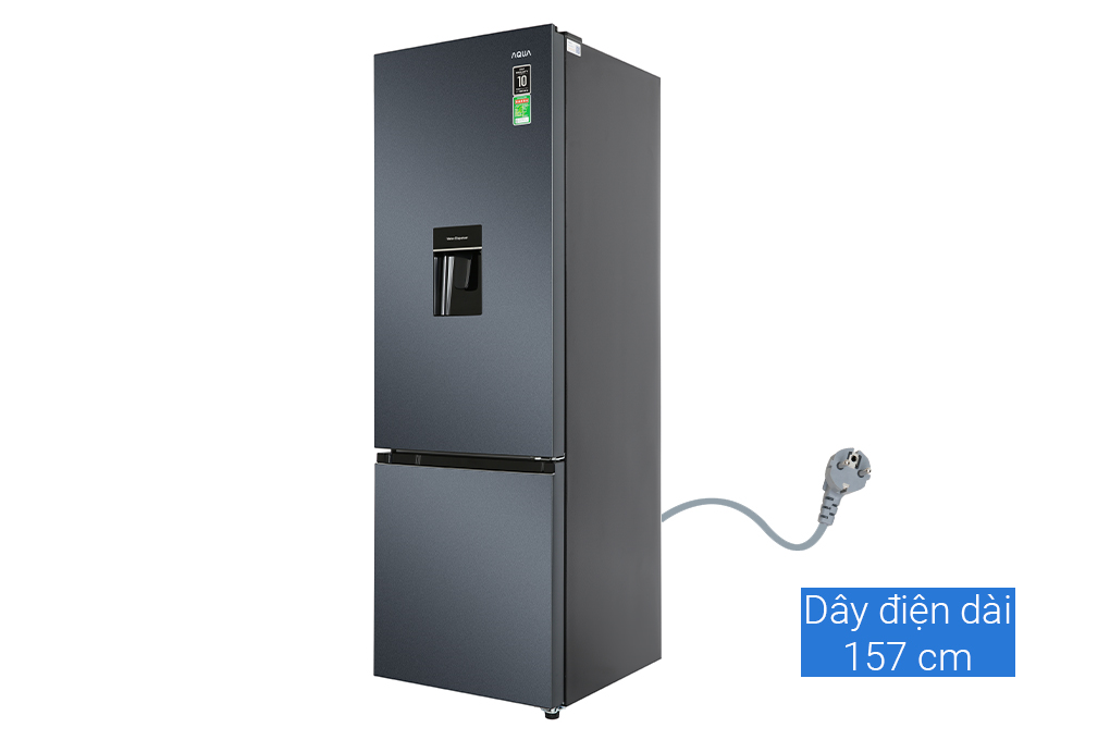 Tủ lạnh Aqua Inverter 324 lít AQR-B390MA(WSL) Màu Đen xám khói