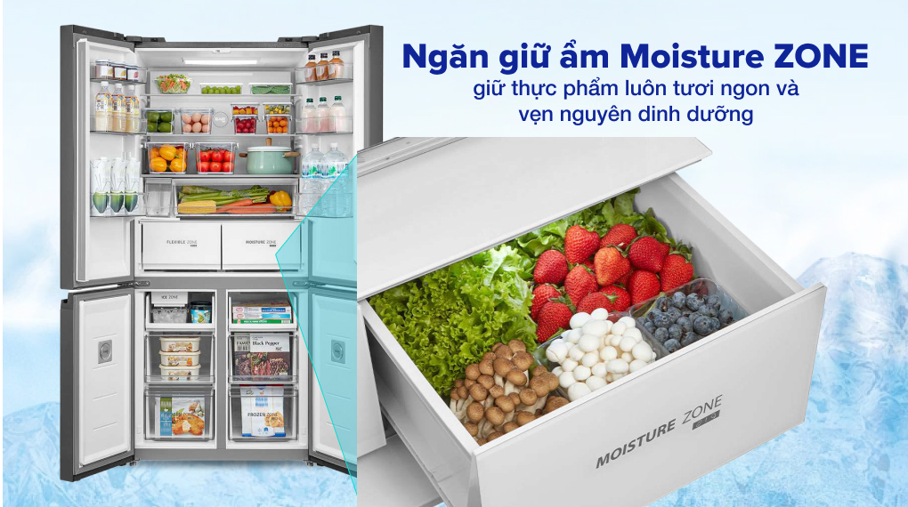 Tủ lạnh Toshiba Inverter 515 lít GR-RF665WIA-PGV(22)-XK - Ngăn giữ ẩm Moisture Zone