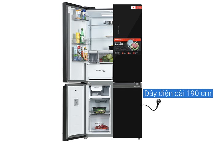 Tủ lạnh Toshiba Inverter 515 lít Multi Door GR-RF665WIA-PGV(22)-XK Màu Đen