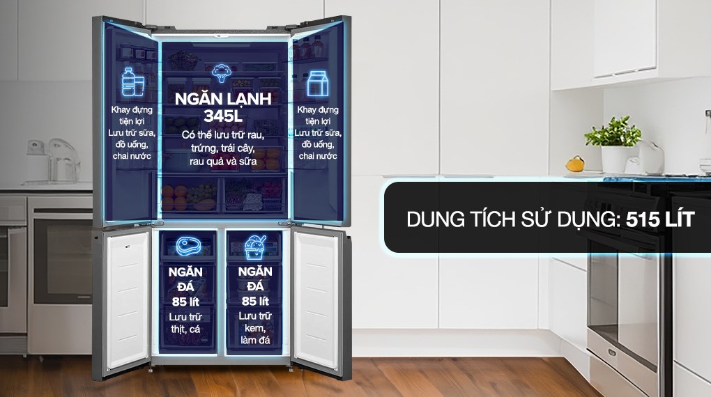 Tủ lạnh Toshiba Inverter 515 lít Multi Door GR-RF677WI-PGV(22)-XK