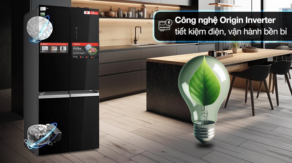 Tủ lạnh Toshiba Inverter 515 lít Multi Door GR-RF677WI-PGV(22)-XK