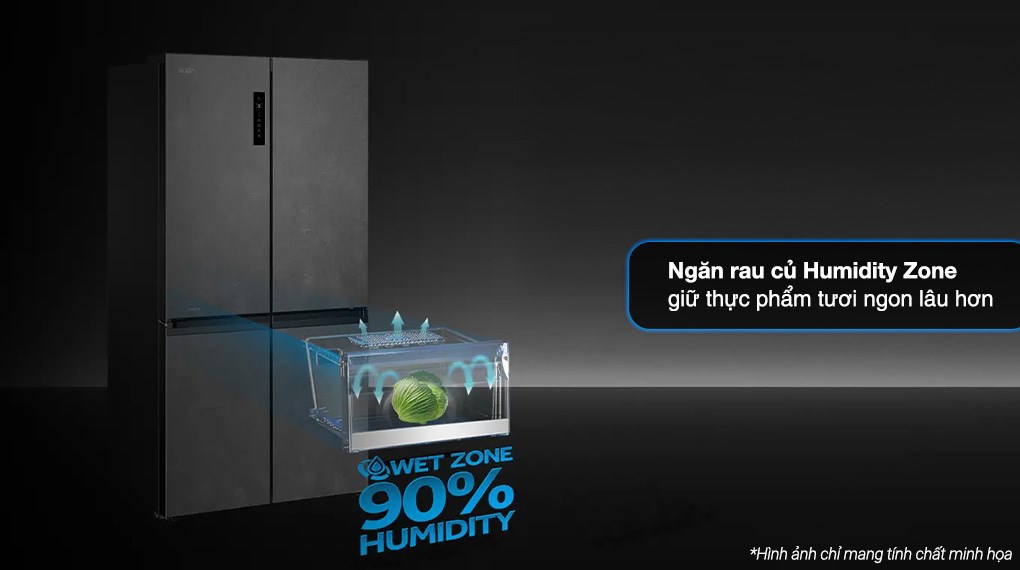 Tủ lạnh Aqua Inverter 660 lít Multi Door AQR-M727XA(GS)U1