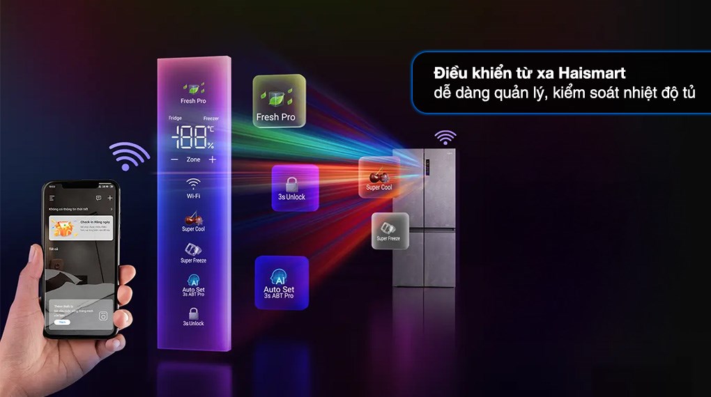 Tủ lạnh Aqua Inverter 660 lít Multi Door AQR-M727XA(GS)U1