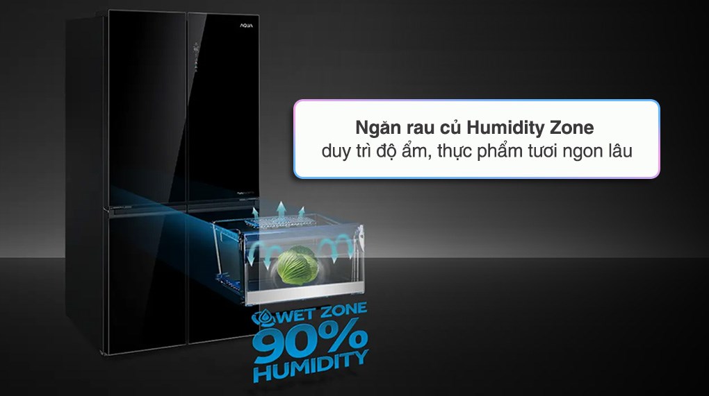 Tủ lạnh Aqua Inverter 660 lít Multi Door AQR-M727XA(GB)U1