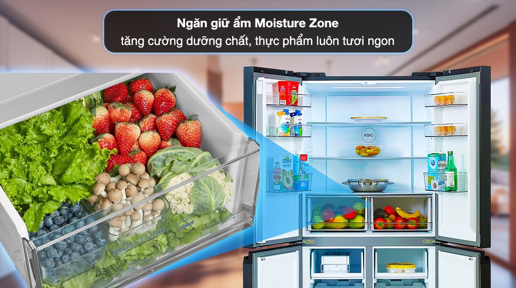 Tủ lạnh Toshiba Inverter 474 lít Multi Door GR-RF611WI-PGV(22)-XK