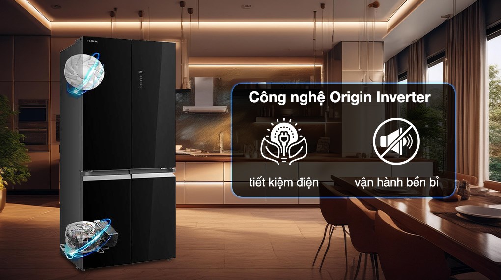 Tủ lạnh Toshiba Inverter 474 lít Multi Door GR-RF611WI-PGV(22)-XK