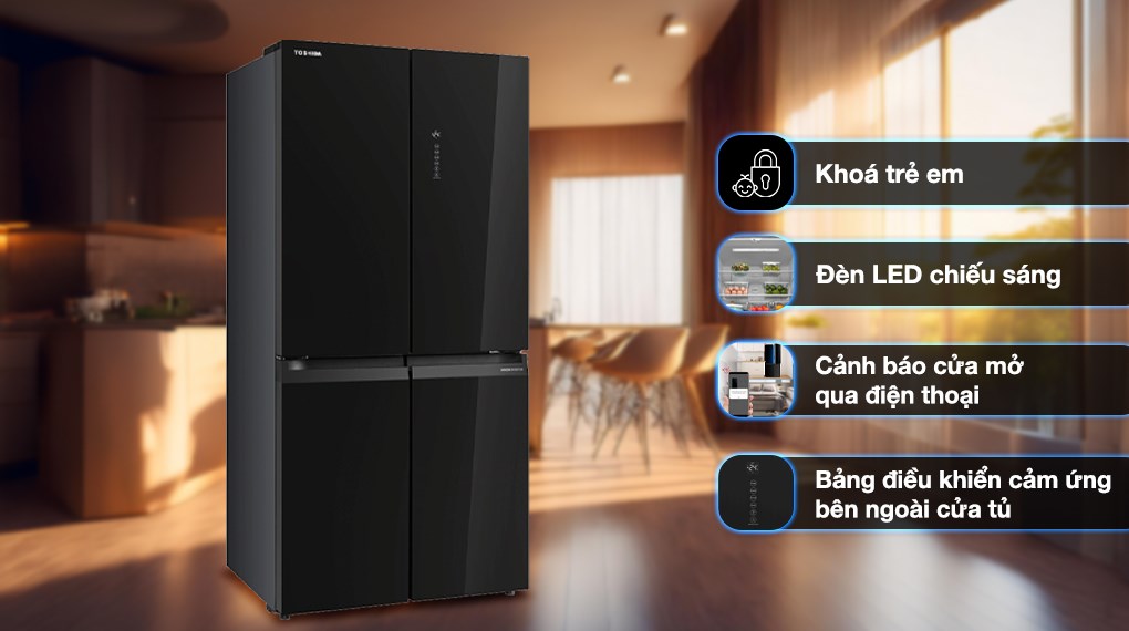 Tủ lạnh Toshiba Inverter 474 lít Multi Door GR-RF611WI-PGV(22)-XK