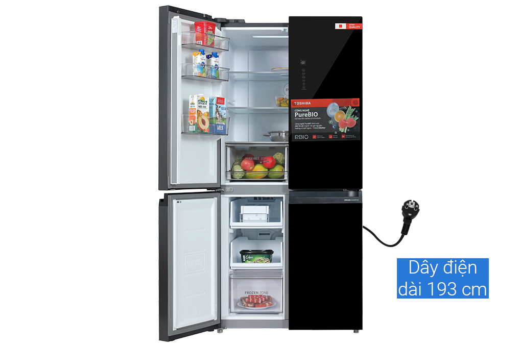 Tủ lạnh Toshiba Inverter 474 lít Multi Door GR-RF611WI-PGV(22)-XK Màu Đen