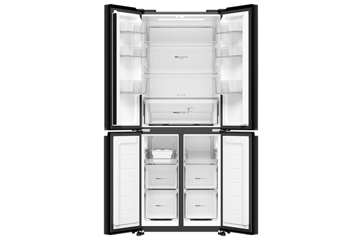 Tủ lạnh Aqua Inverter 410 lít Multi Door AQR-M466XA(CBC) Màu Đen - Xám