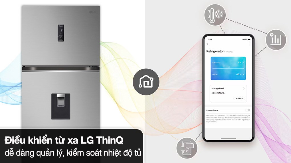 Tủ lạnh LG Inverter 459 lít LTD46SVMA