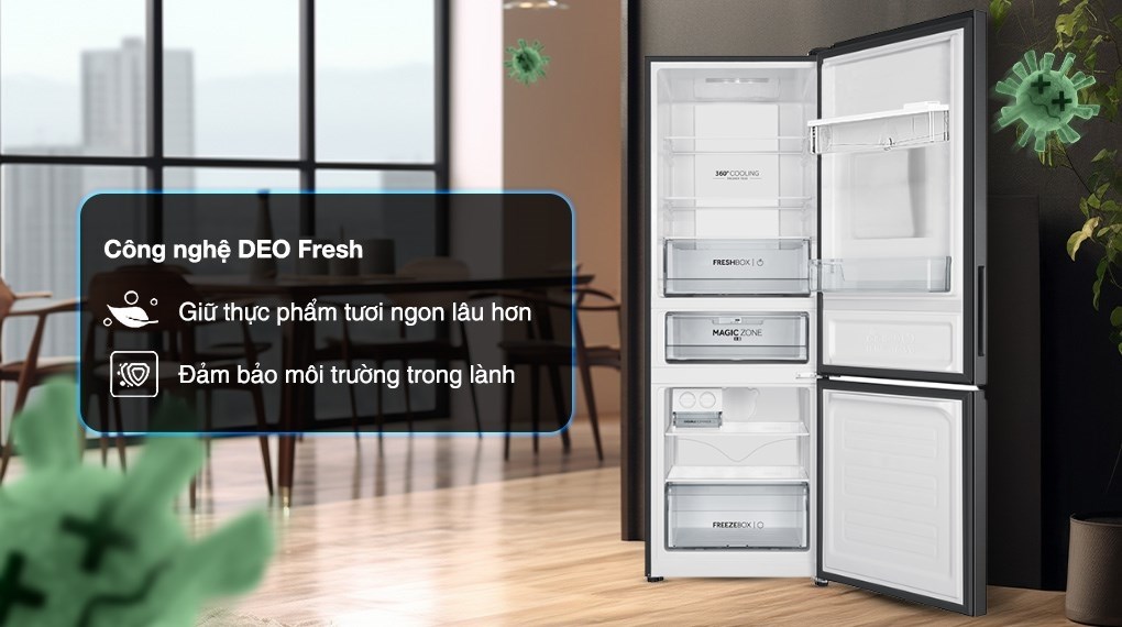 Tủ lạnh Aqua Inverter 292 lít AQR-B360MA(WSL)