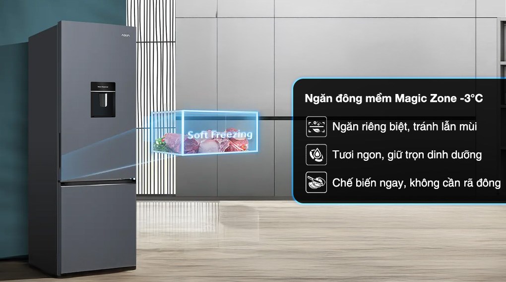 Tủ lạnh Aqua Inverter 292 lít AQR-B360MA(WSL)