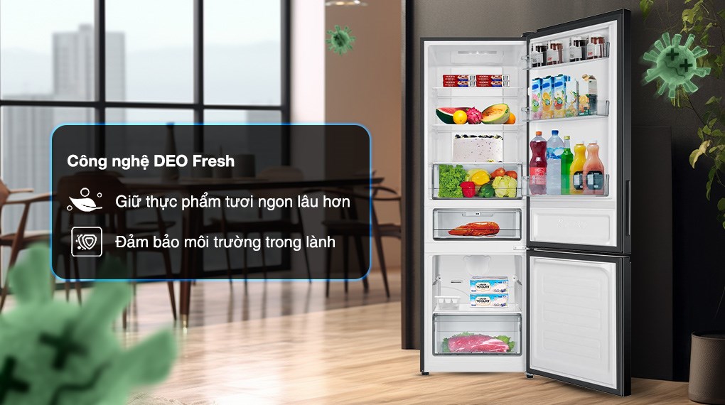 Tủ lạnh Aqua Inverter 292 lít AQR-B360MA(SLB)