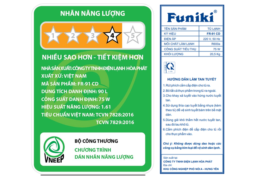 Tủ lạnh Funiki 90 lít FR-91CD Màu Ghi Đậm