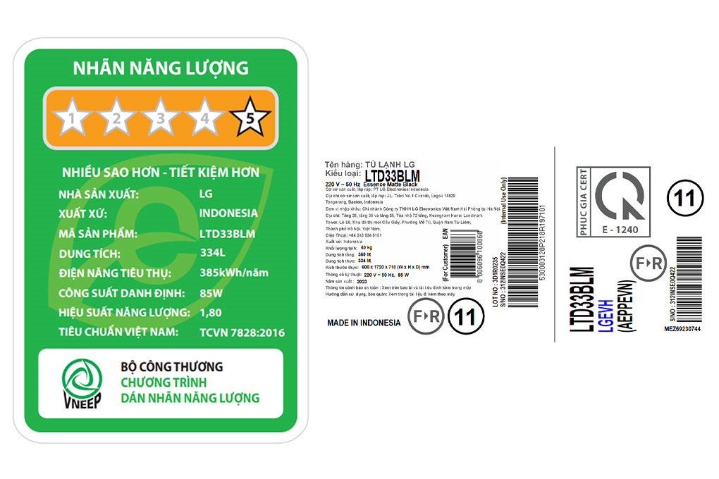 Tủ lạnh LG Inverter 334 lít LTD33BLM Màu Đen
