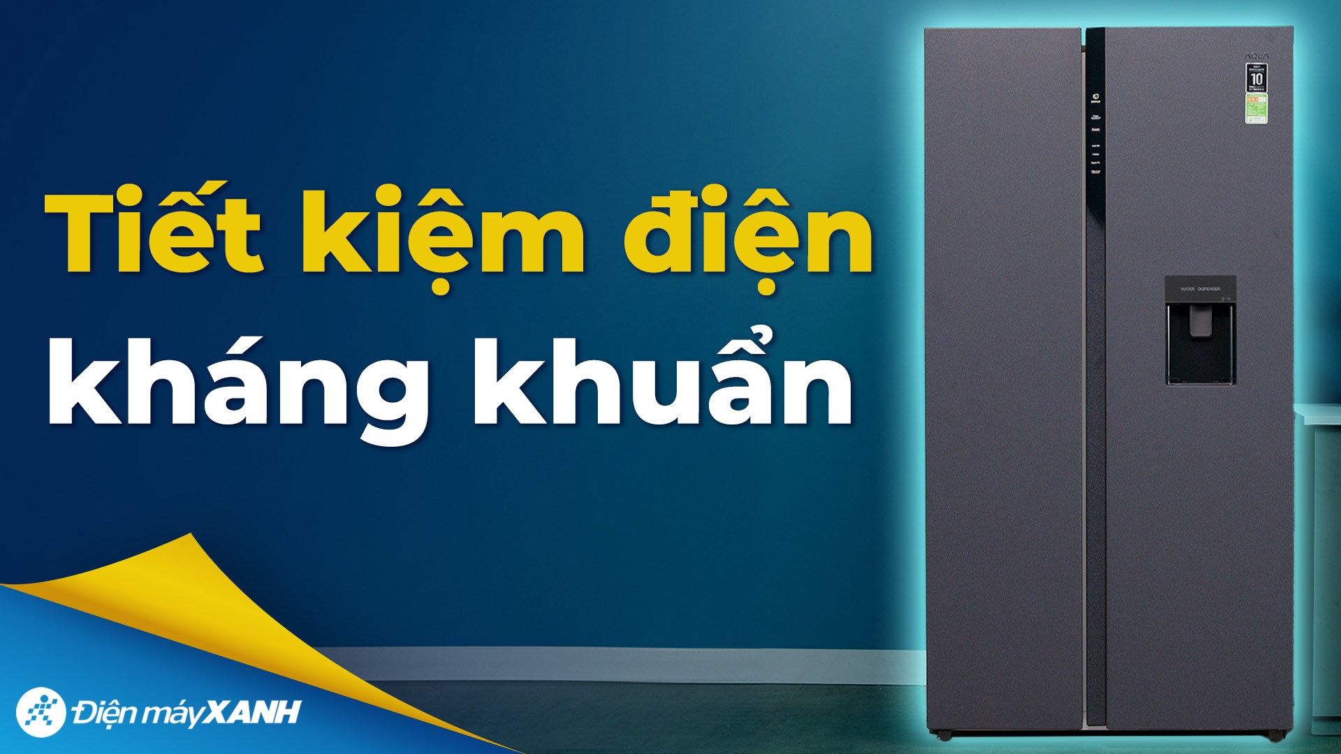 Tủ lạnh Aqua Inverter 550 lít Side By Side AQR-S612XA(WCB) được trang bị công nghệ Twin Inverter, giúp tiết kiệm điện năng hiệu quả