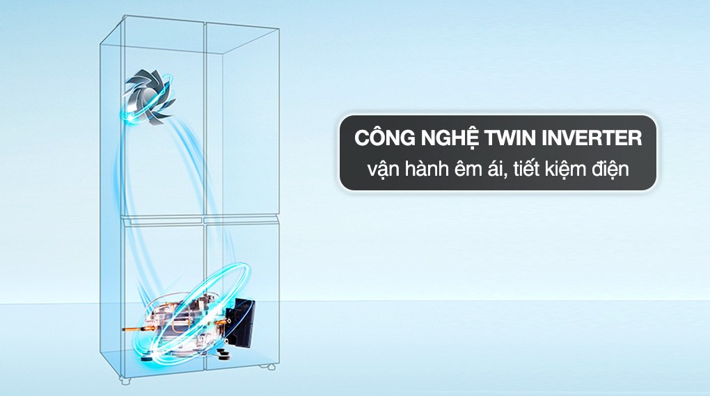 Tủ lạnh Aqua Inverter 469 lít Multi Door AQR-M536XA(WSL)