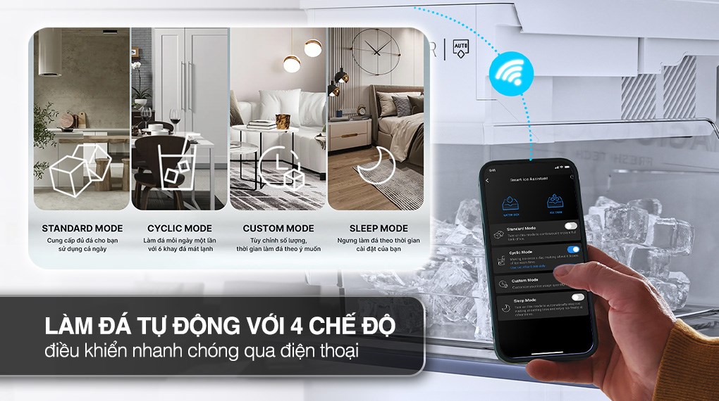 Tủ lạnh Aqua Inverter 480 lít AQR-TA546FA(WGL)U1