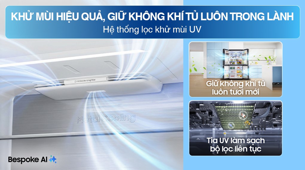 Tủ lạnh Samsung Inverter 636 lít Multi Door Bespoke RF65DB990012SV