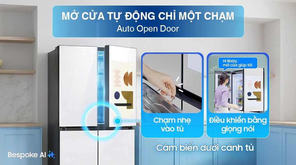 Tủ lạnh Samsung Inverter 636 lít Multi Door Bespoke RF65DB990012SV