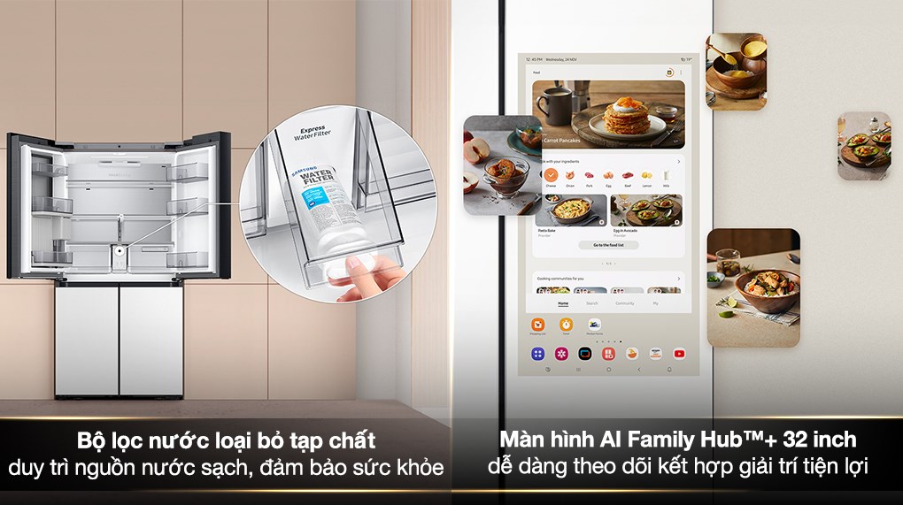 Tủ lạnh Samsung Inverter 636 lít Multi Door Bespoke RF65DB990012SV