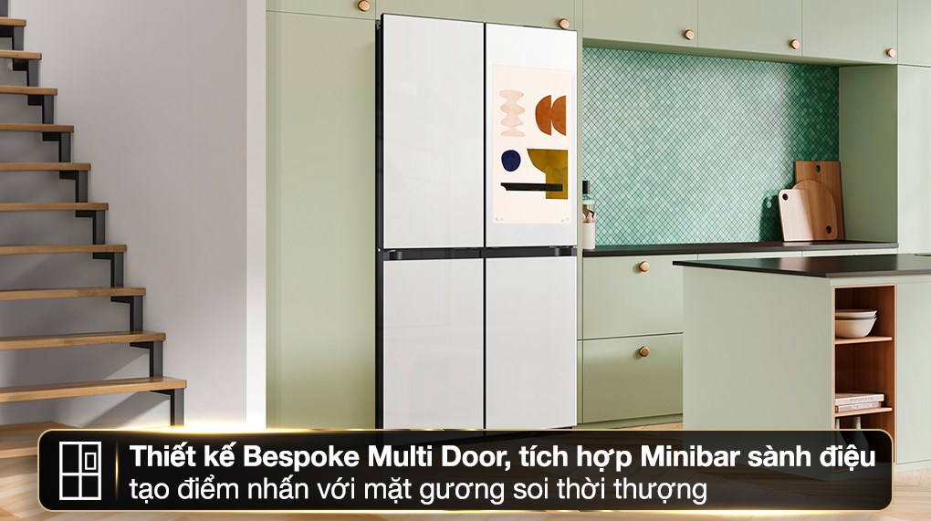 Tủ lạnh Samsung Inverter 636 lít Multi Door Bespoke RF65DB990012SV