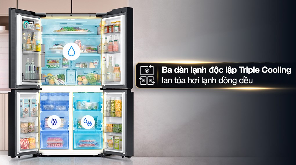 Tủ lạnh Samsung Inverter 636 lít Multi Door Bespoke RF65DB990012SV