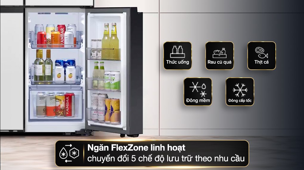 Tủ lạnh Samsung Inverter 636 lít Multi Door Bespoke RF65DB990012SV