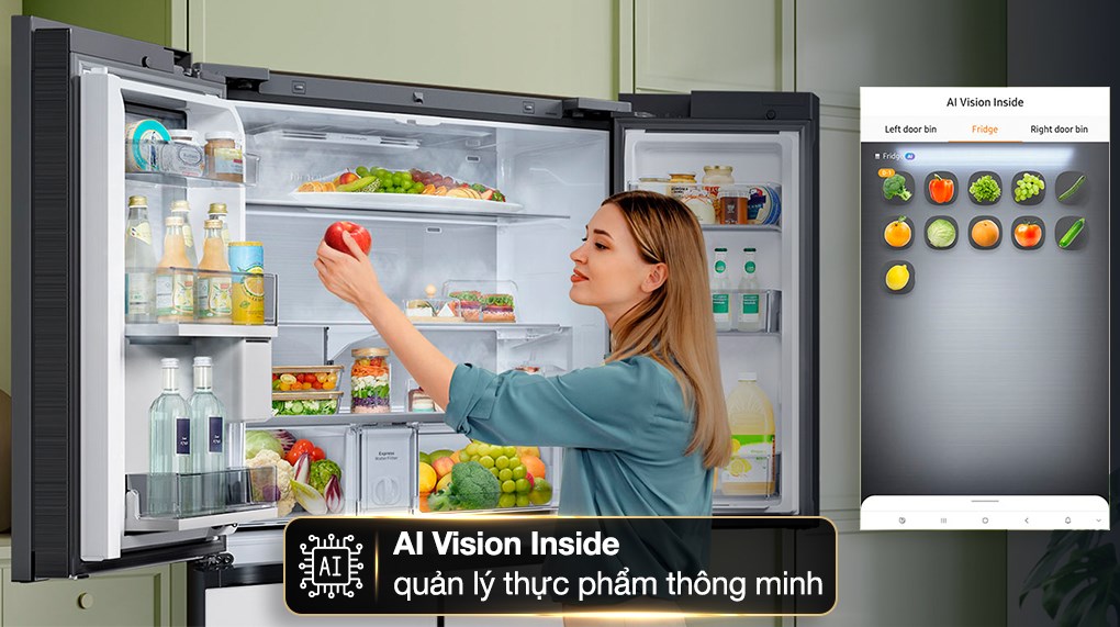 Tủ lạnh Samsung Inverter 636 lít Multi Door Bespoke RF65DB990012SV