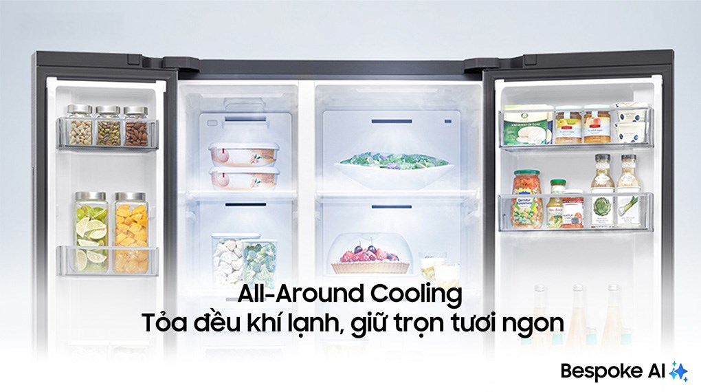 Tủ lạnh Samsung Inverter 655 lít Side By Side RS70F65Q3FSV