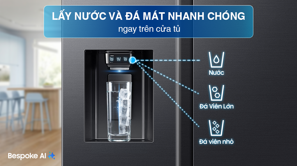 Tủ lạnh Samsung Inverter 635 lít Side By Side RS70F65K2FSV