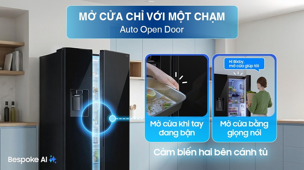 Tủ lạnh Samsung Inverter 634 lít Side By Side RS80F65J2BSV