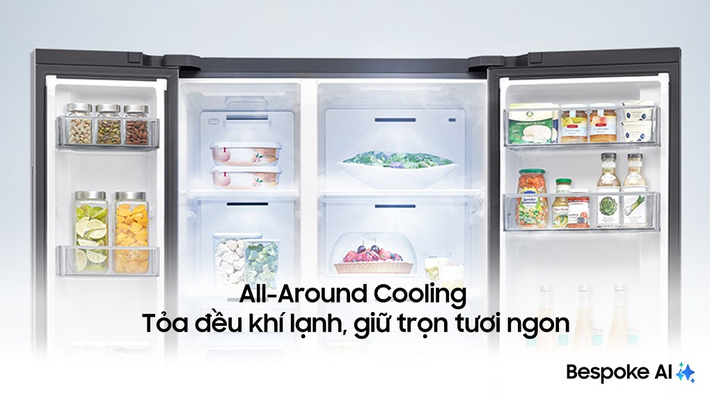 Tủ lạnh Samsung Inverter 634 lít Side By Side RS80F65J2BSV