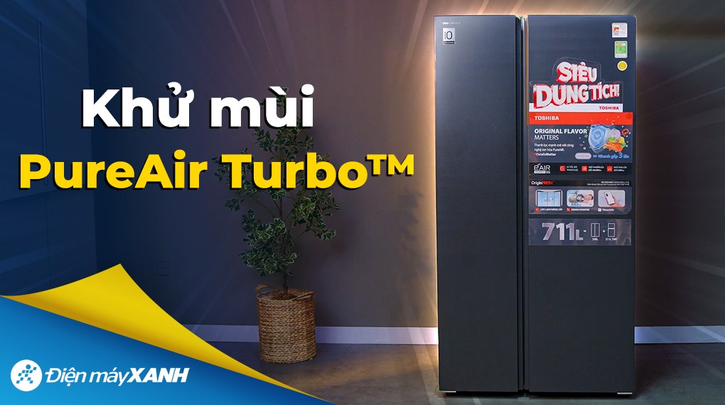 Tủ lạnh Toshiba Inverter 711 lít Side By Side GR-RS910WI-PMV(06)-MG