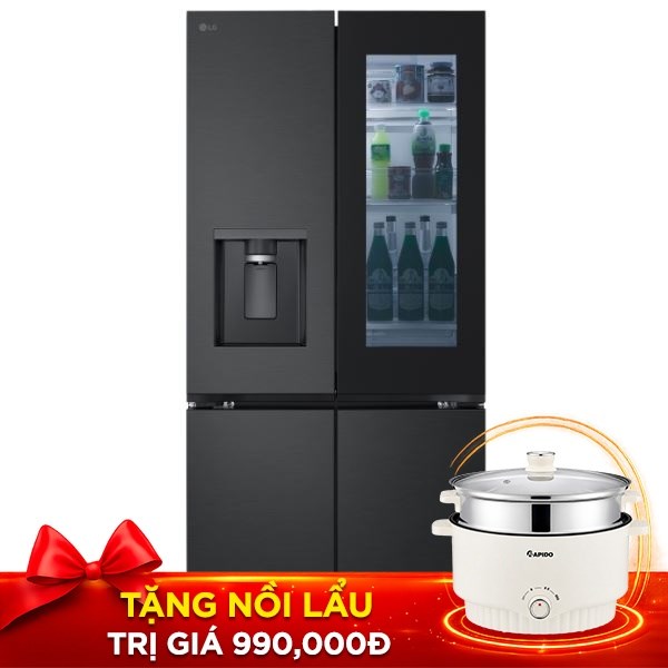 LG Inverter 576 lít InstaView LFD58BLMAI