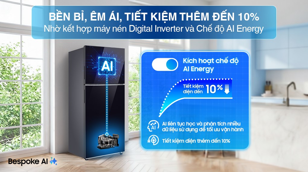 Tủ lạnh Samsung Inverter 385 lít Bespoke RT38CB668422SV